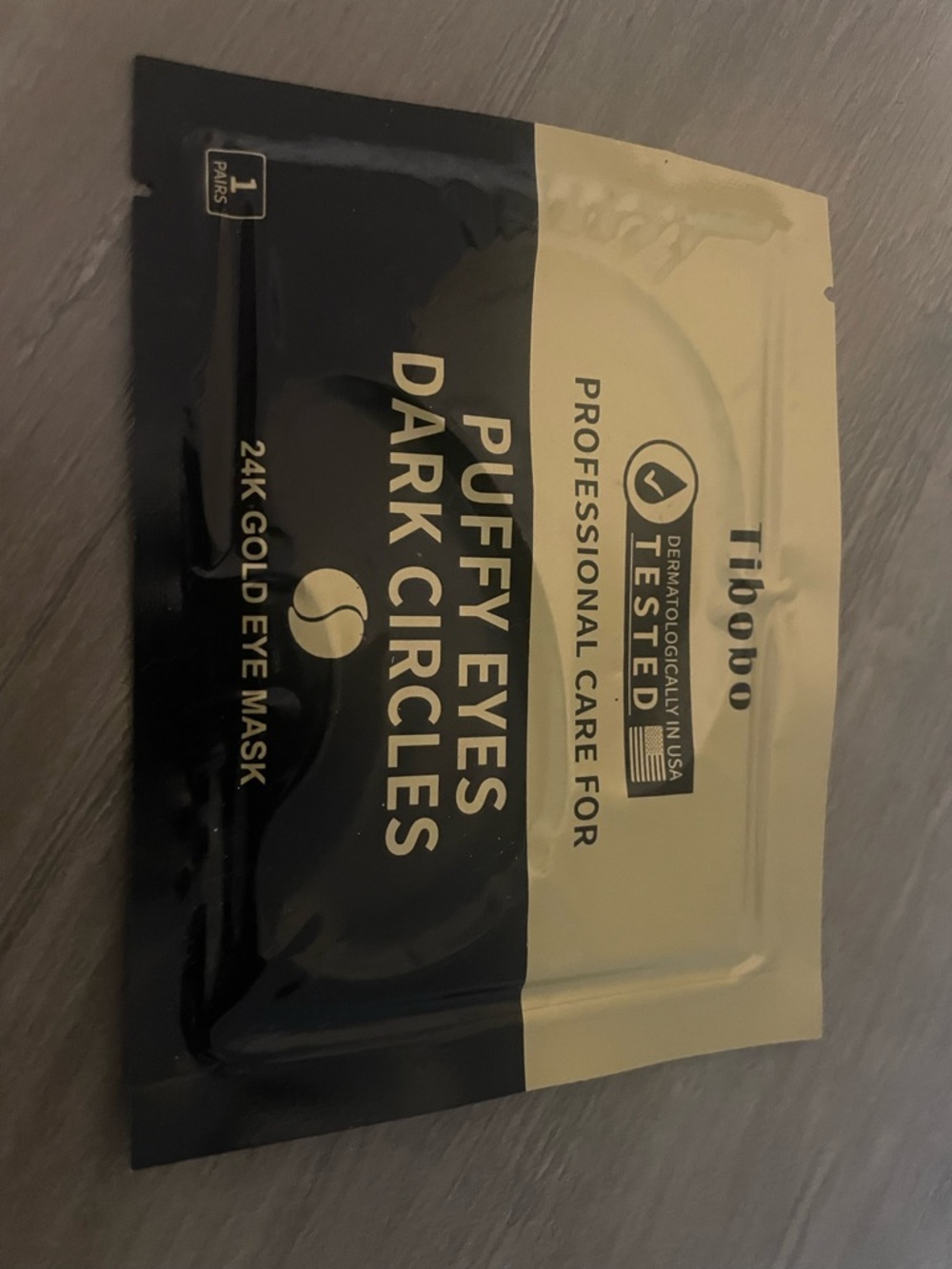 Tibobo Puffy Eye Dark Circles 24K Gold Eye Mask - Black & Gold